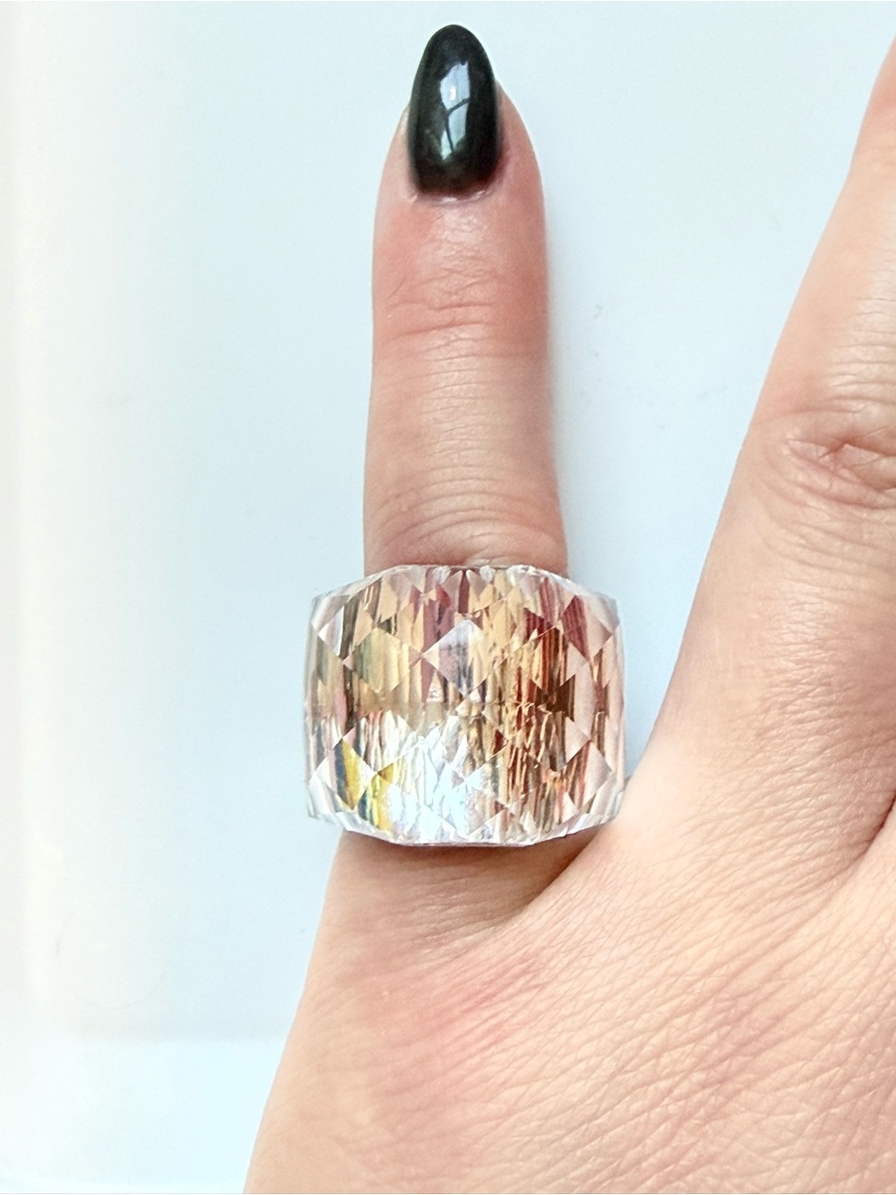 Swarovski crystal bubble statement ring